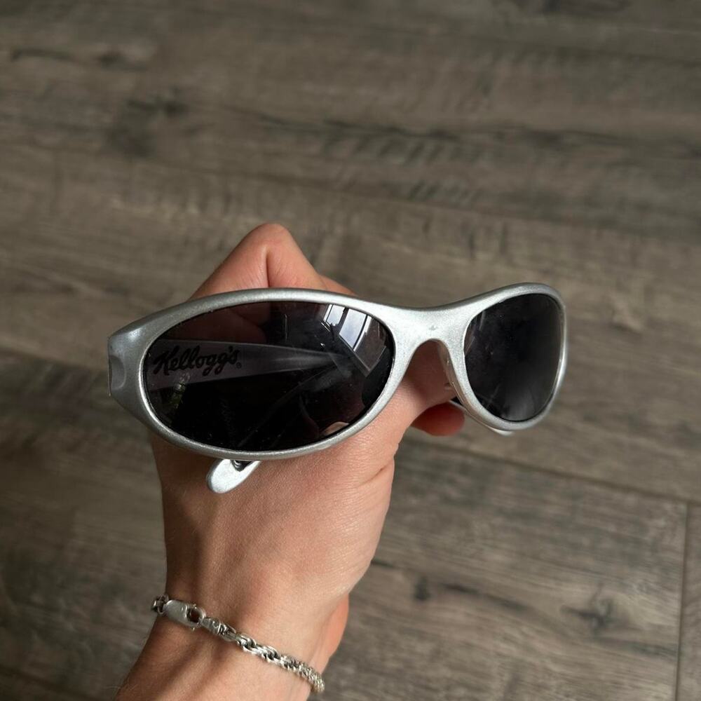 Vintage Kelloggs Salt Lake City 2002 Olympics Team Silver Sporty Sunglasses